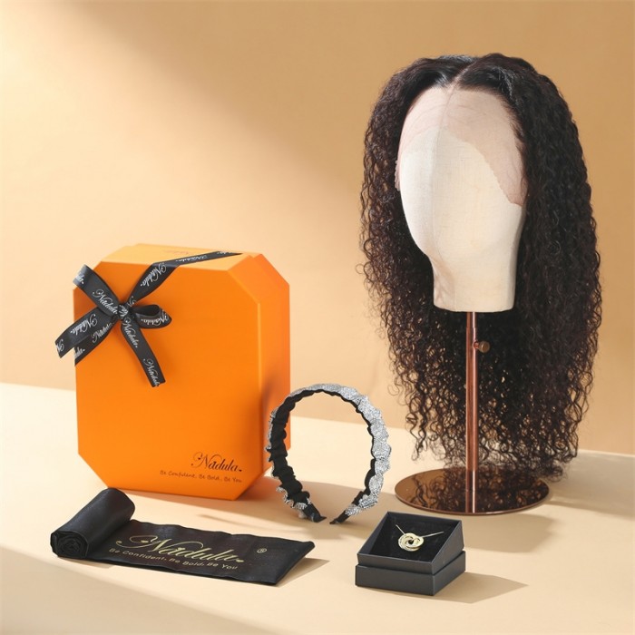 Nadula Natural Color Lace Frontal Wigs Jerry Curly Virgin 150% Density Remy Virgin Human Hair 13*4 Wig