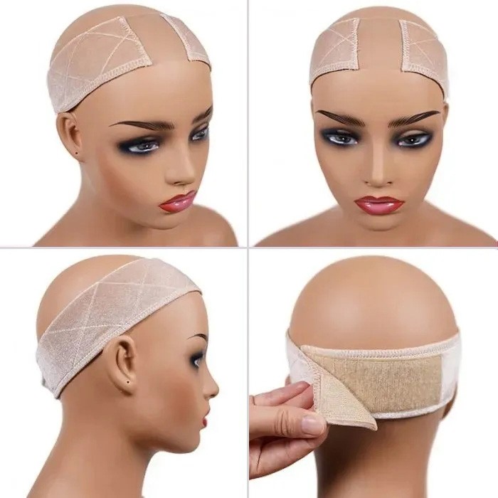 Nadula Ultra-thin Non-Slip Headband to Keep Wig Velvet Headband With Adjustable Velcro And With Lace Part 