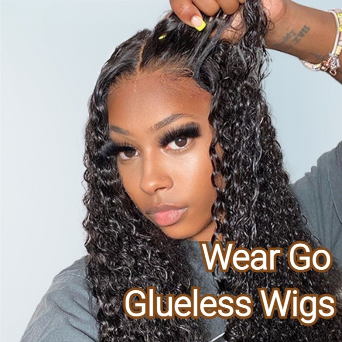 Nadula Flash Sale Pre-Cut Lace Closure Wig Wear And Go Jerry Curly Wig with Breathable Cap