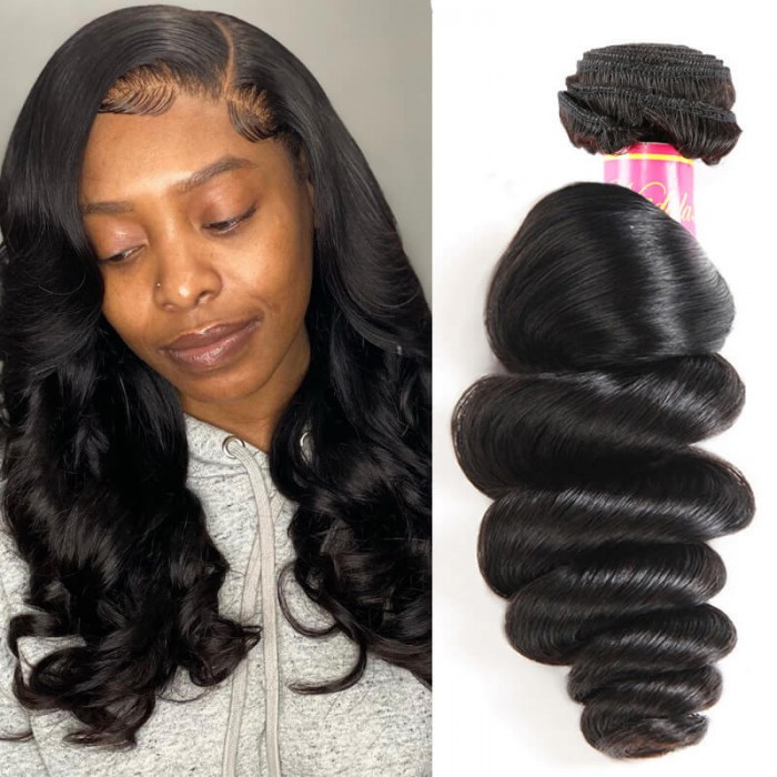 Nadula Soft Virgin Brazilian Loose Wave Hair 1 Bundle Brazilian Human Hair Weave