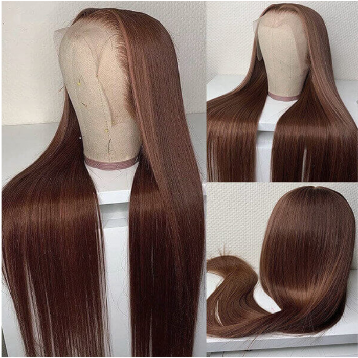 Nadula Decadent Chocolate Color Silky Straight Pop Lace Front Wig