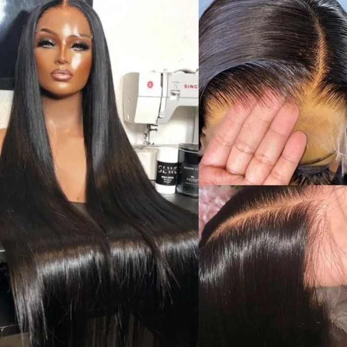 Nadula Flash Sale 13x4 Lace Front Wigs 150% Density High Quality Straight Human Hair Wigs For Women New Kinky Curly Baby Hair Edges Available