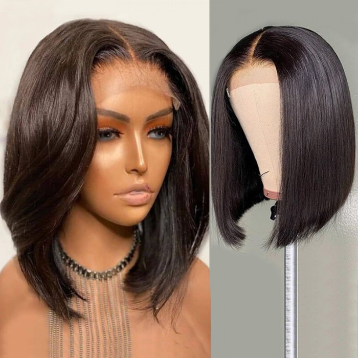 Nadula Whatsapp Flash Deal T Part Short Human Hair Bob Wig Natural Black Straight Bob Wigs For Women