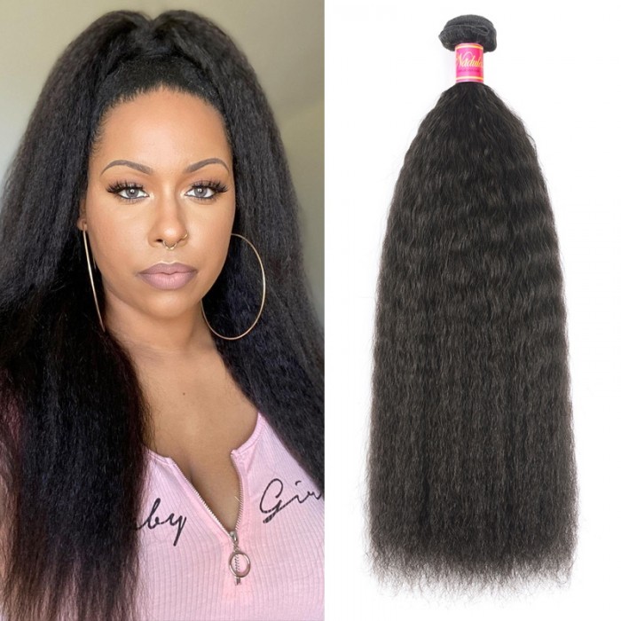 Nadula Virgin Hair Kinky Straight Brazilian Hair Weave 1 Bundle 8-26 Inch Free Fast Shipping