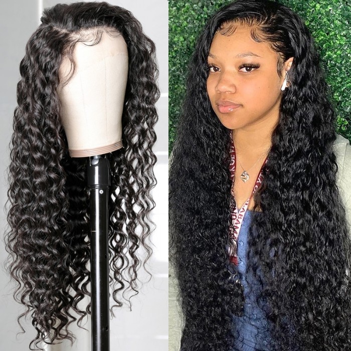 Nadula Virgin Human Hair 150% Density Wigs Lace Front Deep Wave Wigs Online Sale