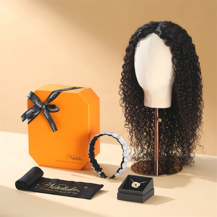Nadula Virgin Human Hair Wigs Online Sale Lace Front Deep Wave 150% Density Wigs Exquisite Ceremony Package