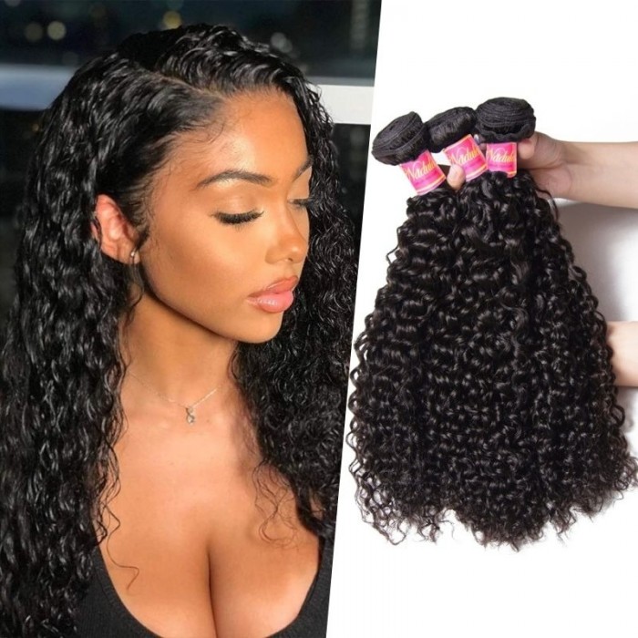 Nadula Wholesale Malaysian Curly Hair 3 Bundles Thick Quality Virgin Malaysian Human Hair Weave