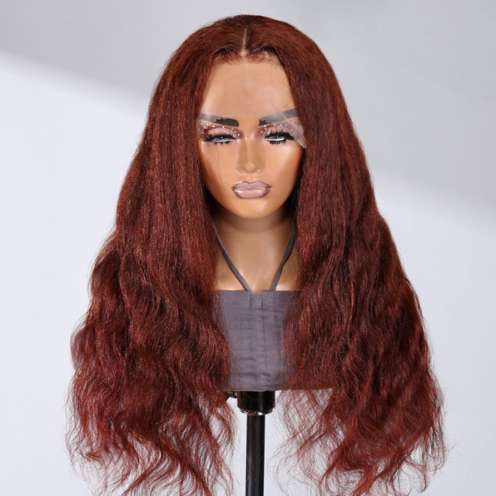 Nadula Yaki Reddish Brown Body Wave Lace Front Red Colored Wig