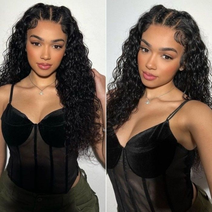 Nadula Flash Deal 13×4 Lace Frontal Wigs for Black Women Pre Plucked Water Wave Remy Human Hair Wig