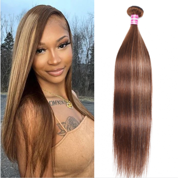 Nadula 1 Bundle Straight Unprocessed Hair Weave Piano Honey Blond Color For Sale