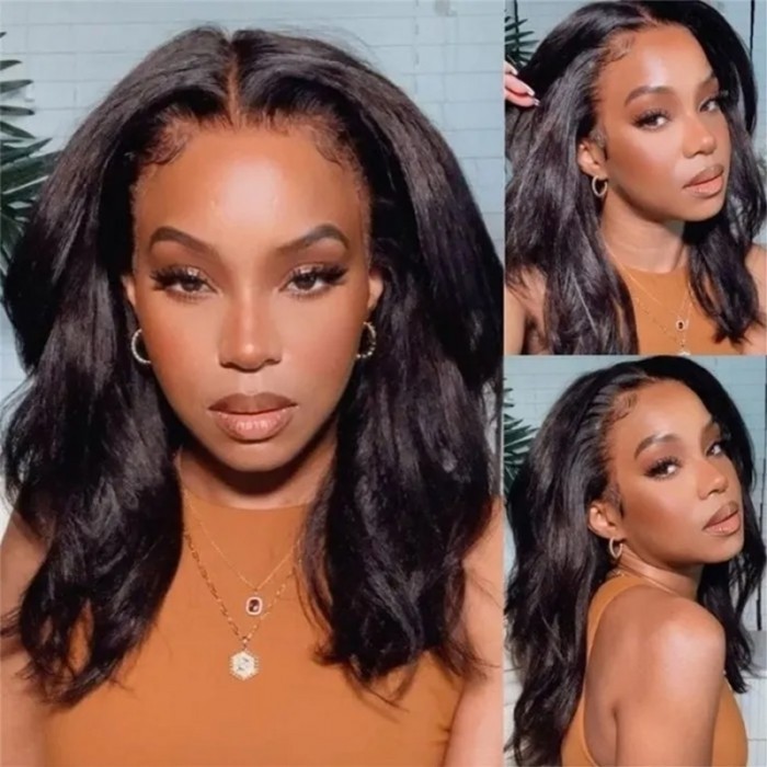 Nadula Yaki Straight U Part Human Hair Wigs 150 Density Glueless