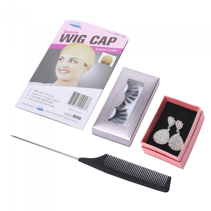 Nadula Free Gift For Order, Random 2-3 Free Gift(3D Eyelashes, Net Cap, Rat Tail Comb, Earrings, Wearable Fake Nails)