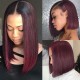Nadula Whatsapp Flash Deal Short Bob Ombre 99J Straight Bob Wig Pre Plucked 4x4 Lace Closure Wig Red Wine Color Hair
