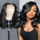 Nadula Whatsapp Flash Deal Body Wave Short Bob Wig Natural Black Lace Front 13X5X0.5 Middle T Part Lace Pre Plucked Hairline 