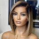 Nadula 1B/Honey Blonde Ombre Bob Wig 13x4 Lace Front Human Hair Wigs With Pre Plucked