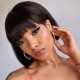 Nadula Flash Sale Bob Wig With Bangs 150% Density Virgin Remy Hair Classic Glueless Wig
