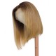 Nadula Whatsapp Flash Deal Ombre Golden Blonde Straight Bob Wig 13X4 Lace Front With Brown Roots Balayage Wig Pre Plucked