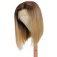 Nadula Whatsapp Flash Deal Ombre Golden Blonde Straight Bob Wig 13X4 Lace Front With Brown Roots Balayage Wig Pre Plucked