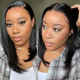 Nadula Straight Short Bob Wig Lace Frontal Wig Pre Plucked 100% Human Hair Super Soft