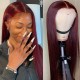 Image of Nadula Colored Wigs 99J Straight 13x4 Lace Front Wigs Red Wine Color Virgin Human Hair Wigs 150% Density