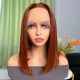 Nadula Whatsapp Flash Deal Straight Short Bob Red Brown Wig #33 Dark Auburn Color 13X5X0.5 Lace Front Middle Part Wig Pre Plucked
