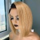 Nadula 1B/Honey Blonde Ombre Bob Wig 13x4 Lace Front Human Hair Wigs With Pre Plucked