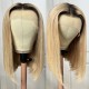 Nadula 1B/Honey Blonde Ombre Bob Wig 13x4 Lace Front Human Hair Wigs With Pre Plucked