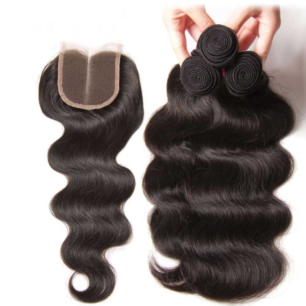 Nadula Virgin Human Hair Weave Body Wave Hair 3 Bundles ...