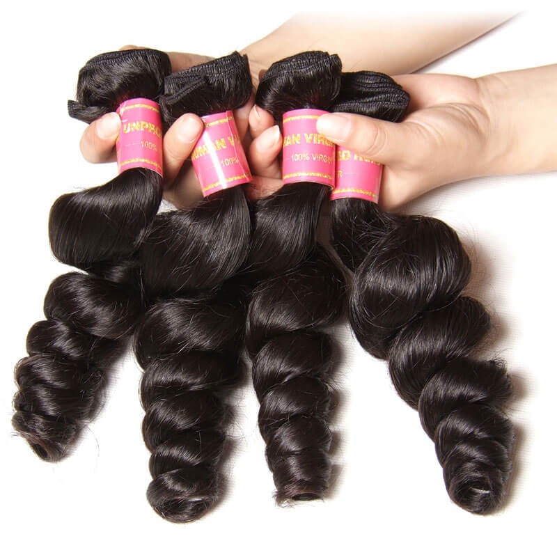 Nadula Cheap Brazilian Virgin Hair Loose Wave 4 Bundles ...