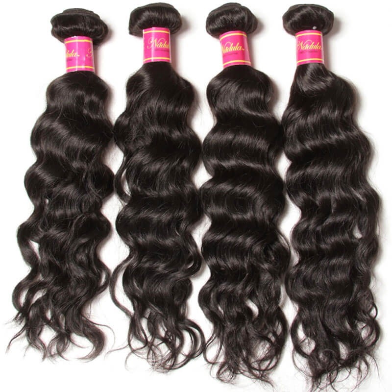 Nadula Cheap Peruvian Virgin Hair 4 Bundles Natural Wave ...