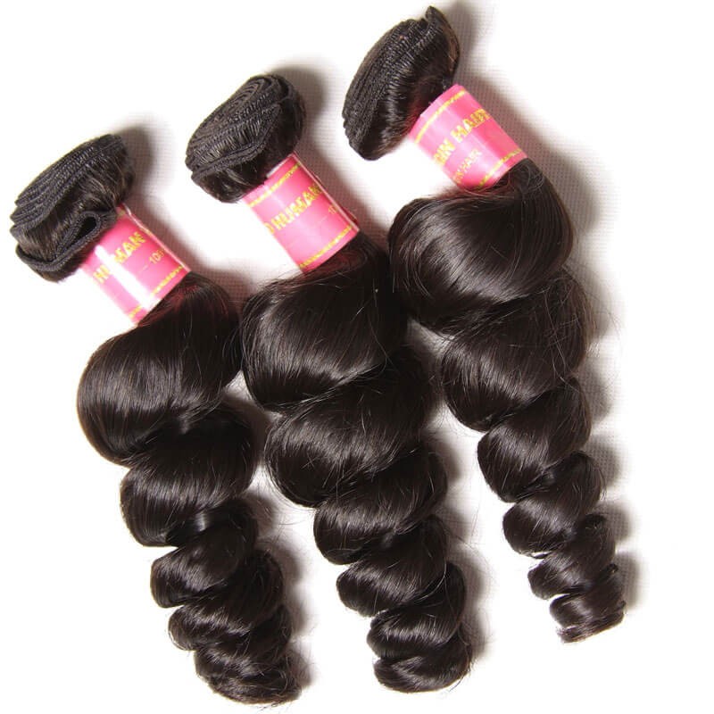 Nadula Virgin Brazilian Loose Wave Hair Weave 3 Bundles Brazilian Virgin Human Hair Extensions ...