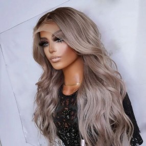 Nadula Ash Blonde Mix Brown Body Wave Ombre Wig Pre Plucked