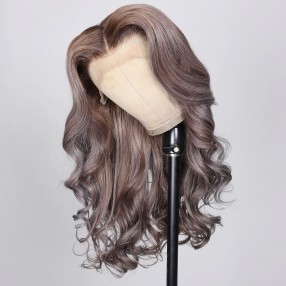 Nadula Ash Blonde Mix Brown Body Wave Ombre Wig Pre Plucked