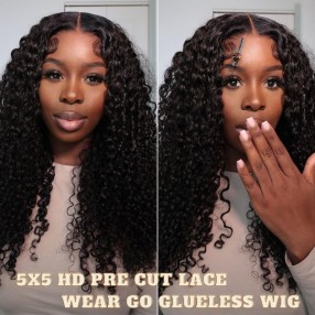 Nadula Pre-cut Lace Wig 30S Wear Go Glueless Curly Wave Breathability Glueless Wig