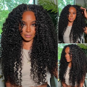 Nadula Glueless 5*5 HD Lace Closure Curly Wig 250% High Density Human Hair HD Wig Undetectable Lace