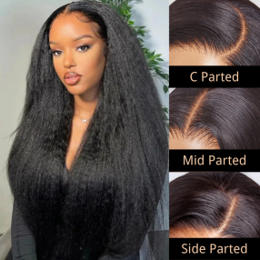 Nadula AlwaysAmeera Recommend Kinky Straight HD Lace Closure Wig Natural Looking Glueless Wigs