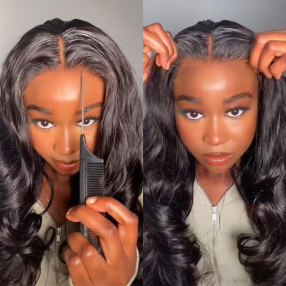 Nadula Pre-cut Lace Closure Wigs Wear and Go Wig For Beginners Body Wave Breathable Cap Wig With Pre-plucked Hairline