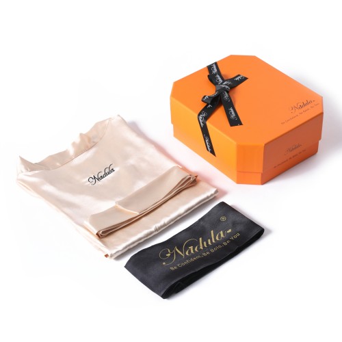 Gifts Box Include Silk Nightgown Robe Beautiful Box and Silk Headband, Purchased Separately Does not Ship