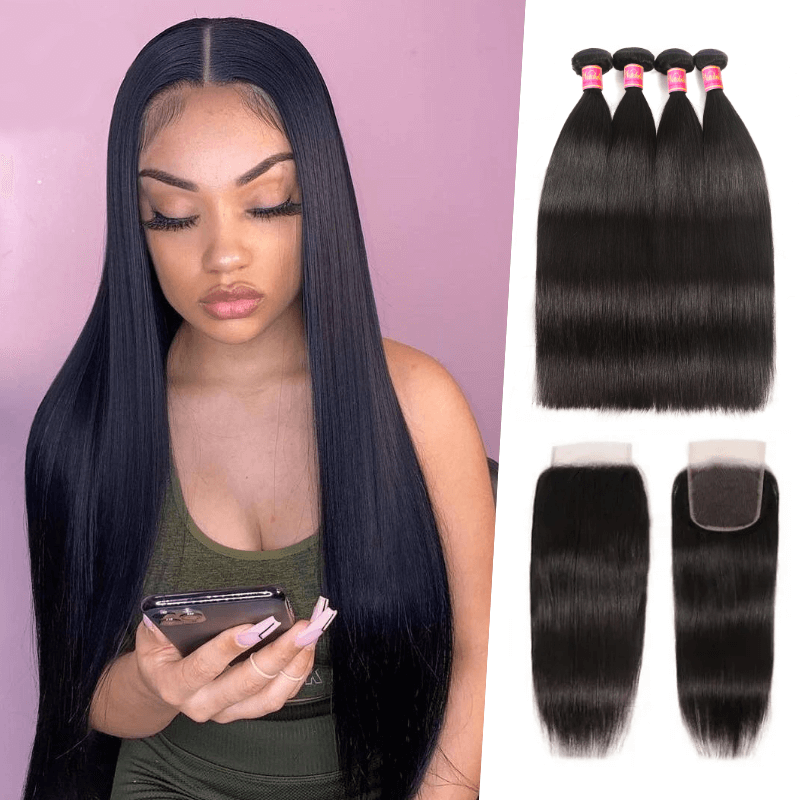 lace frontal closure straight hair