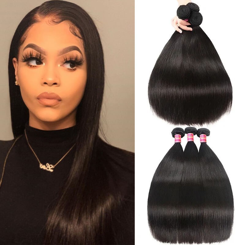 lid Helderheid de ober Nadula Cheap Best Virgin Brazilian Hair Weave 3 Bundles Straight Real  Brazilian Human Hair Extensions | Nadula