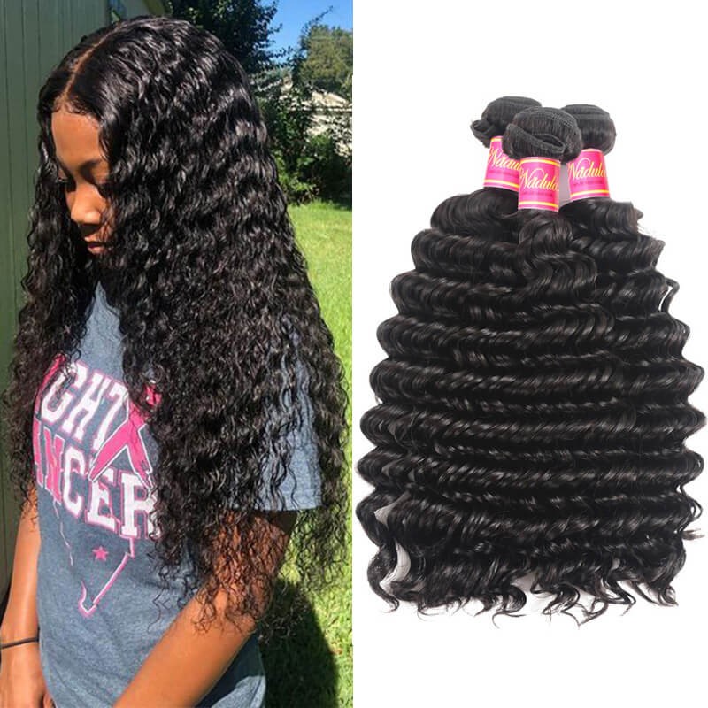 Virgin deep wave indian hair