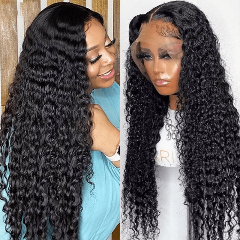 

Nadula Deep Wave Transparent HD Lace Wig 13*4 Lace Frontal Human Hair Glueless Wig Undetectable HD Lace 150% Density