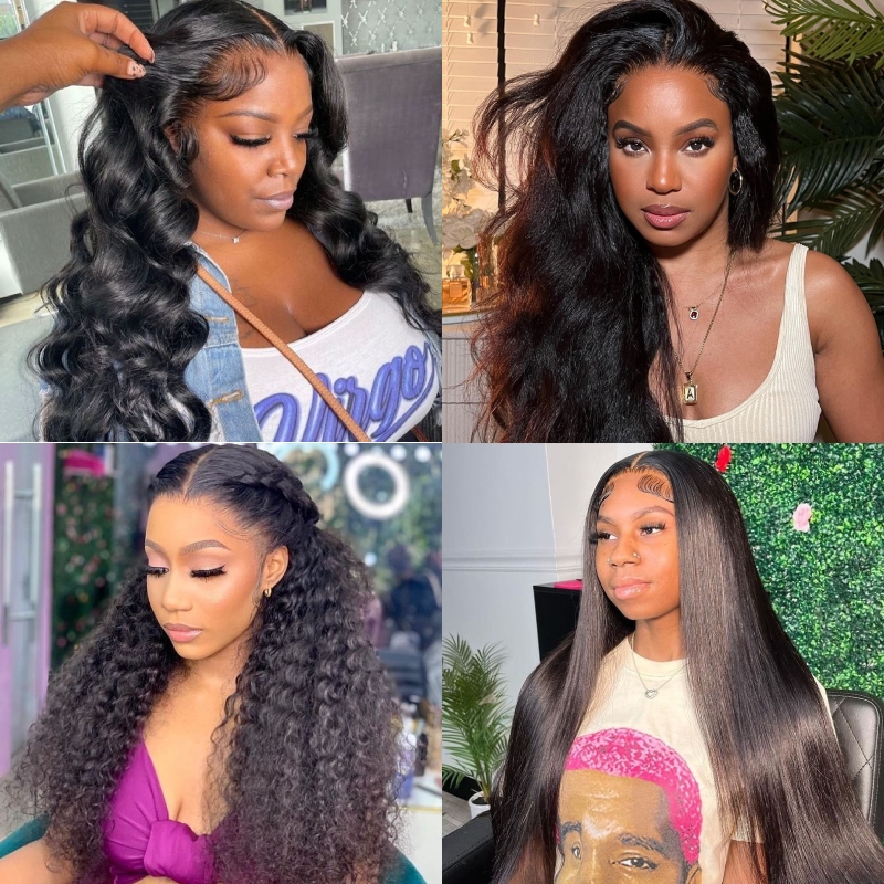 Nadula Glueless 5x5 HD Lace Closure Wig Human Hair Skin Melt Invisible Lace Closure Wig 180% Density