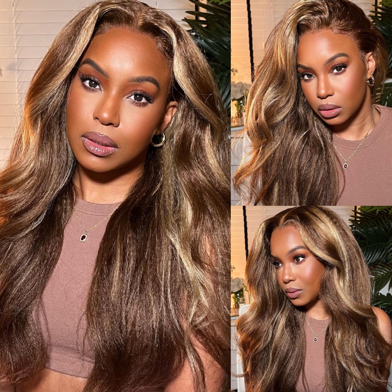

Nadula Kinky Straight Highlight Wig With Baby Hair Upgraded Pre-p