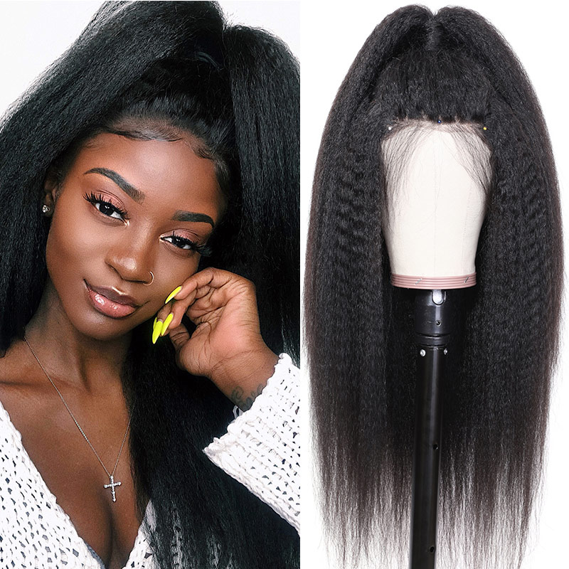 

Nadula Whatsapp Flash Deal Kinky Straight Pre Plucked With Baby Hair 13*4 Lace Frontal Remy Human Hair 150% Density Wigs