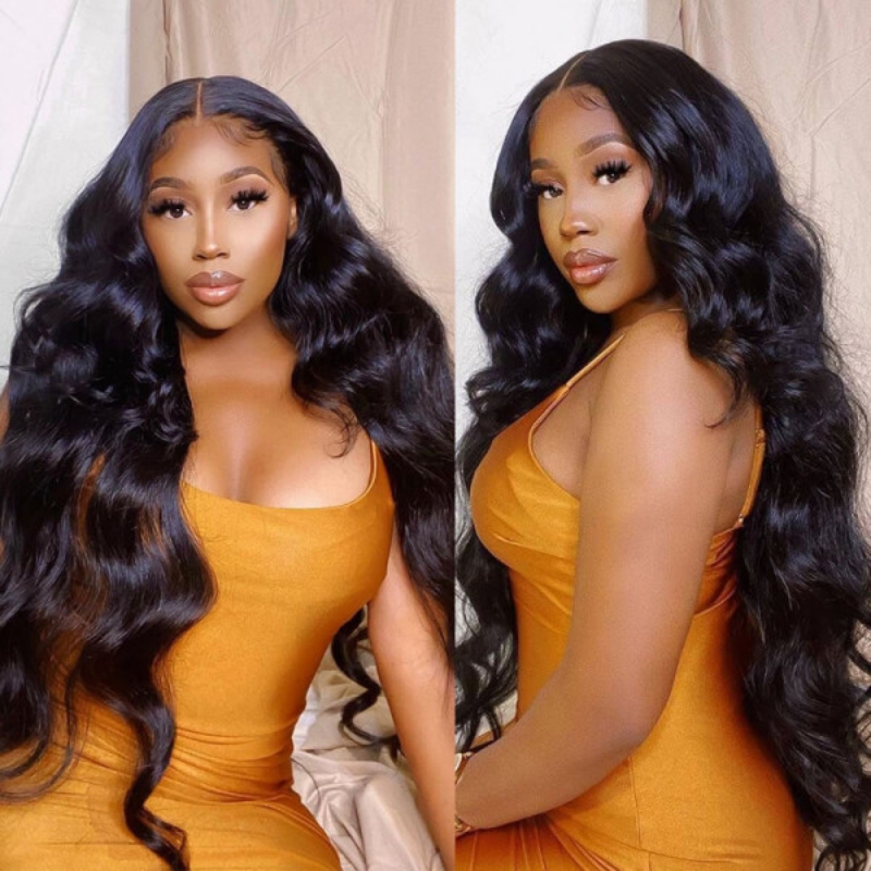 

Nadula Glueless 4x4 Lace Closure Wig Pre Plucked Body Wave Human Hair Wigs Natural Color Sezzle Pay