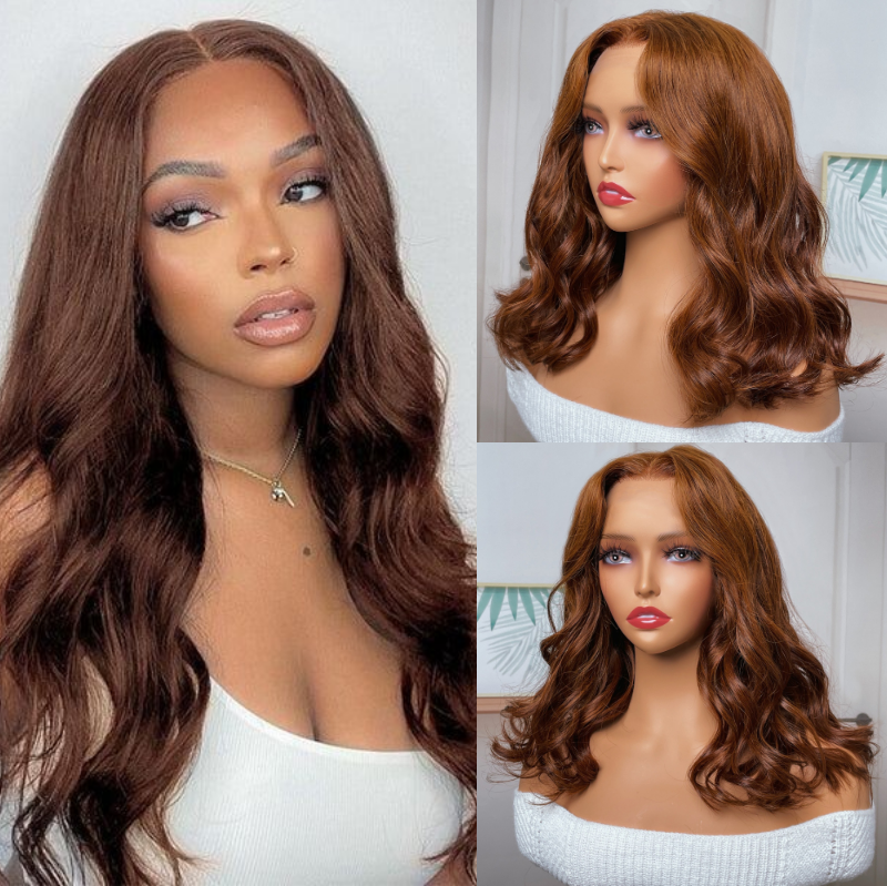 

Nadula Flash Deal Lace Front Chocolate Dark Brown #4 Color Loose Wave Wig 150% Density With Baby Hair