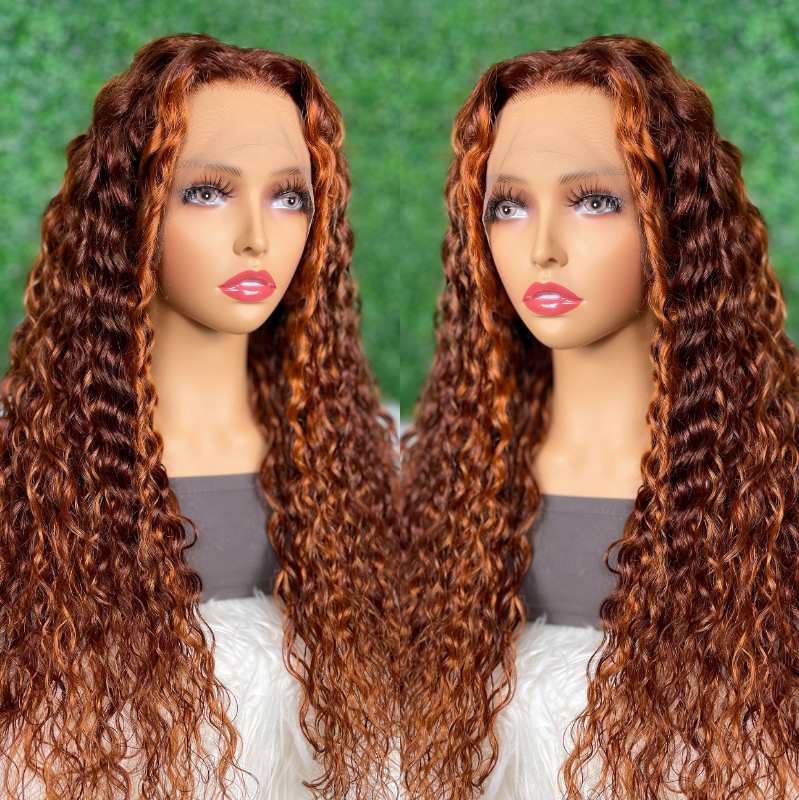 

Nadula Flash Sale Lace Front Ginger And Copper Red Highligh Wig W