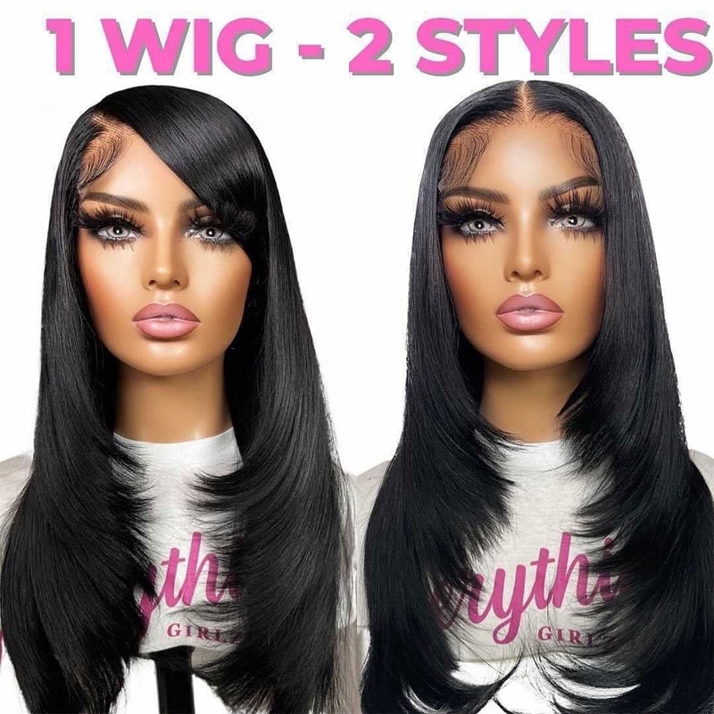 

Nadula Face Framing Straight Lace Front Wigs For Women Layered Haircut Human Hair Wigs