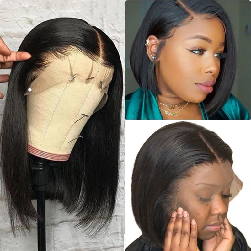 

Nadula 14 Inch Straight Human Hair Short Bob Wig Super Soft